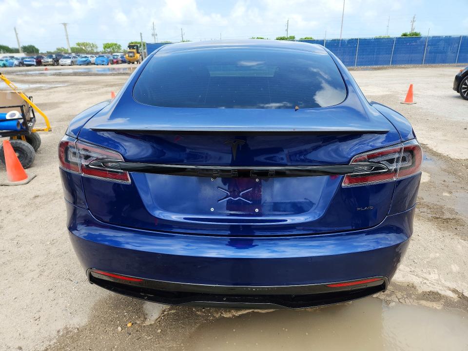 2021 Tesla Model s VIN 5YJSA1E63MF446790 COPART salvage auction — SIDE, Fl - Cert Of Title Slvg Rebuildable, sold $26,500 on 2026-07-15 (photo 6)