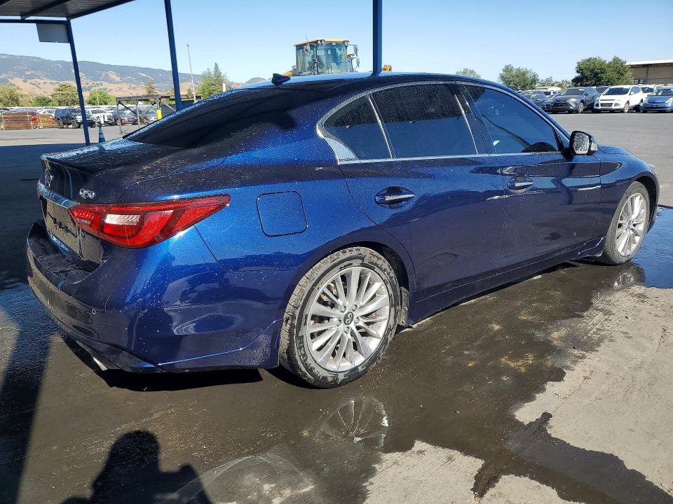 2022 Infiniti Q50 VIN JN1EV7BP8NM310653 COPART salvage auction — REAR END, CA - CERTIFICATE OF TITLE, sold $12,800 on 2026-07-14 (photo 3)