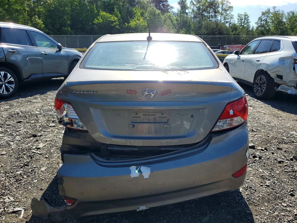 2014 Hyundai Accent VIN KMHCT4AE4EU638592 COPART salvage auction — ALL OVER, Md - Cert Of Salvage > 75% Damage, sold $625 on 2026-07-24 (photo 6)