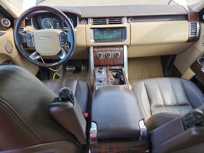 2017 Land rover RANGE ROVER VIN SALGS2FE4HA320542 COPART salvage auction — FRONT END, Or - Salvage Title Certificate, sold $7,800 on 2026-08-22 (photo 8)