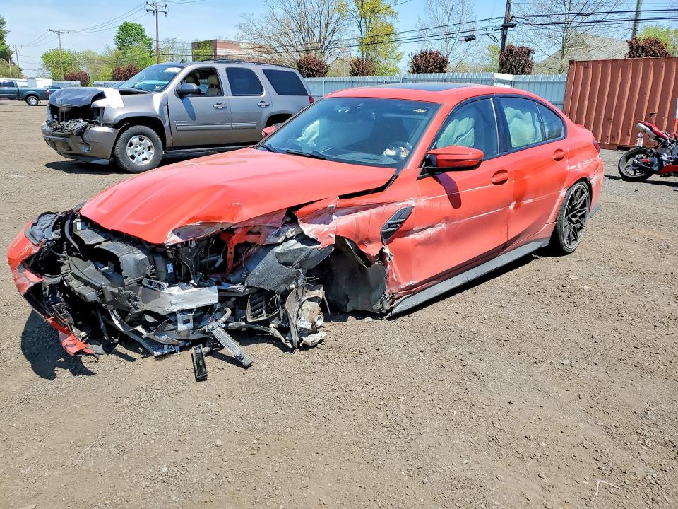 2023 BMW M3 VIN WBS53AY04PFP82536 COPART salvage auction — ALL OVER, Ct - Cert Of Title-Salvage, sold $17,300 on 2026-07-07 (photo 1)
