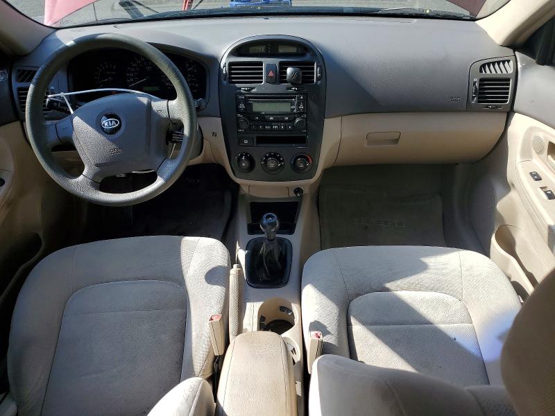 2006 Kia Spectra VIN KNAFE121365373310 COPART salvage auction — REAR END, OR - SALVAGE TITLE CERTIFICATE, sold $400 on 2026-07-22 (photo 8)