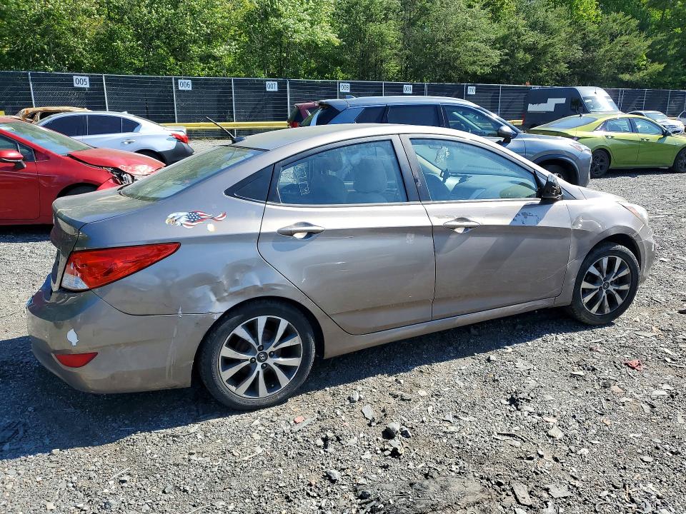 2014 Hyundai Accent VIN KMHCT4AE4EU638592 COPART salvage auction — ALL OVER, Md - Cert Of Salvage > 75% Damage, sold $625 on 2026-07-24 (photo 3)