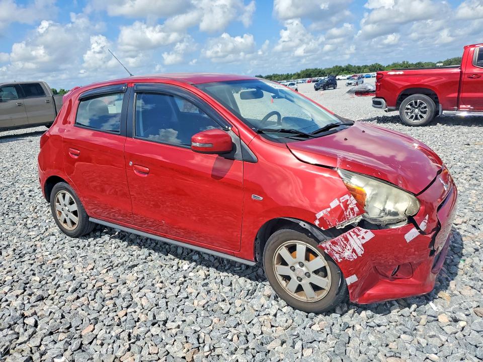 2015 Mitsubishi Mirage VIN ML32A4HJ8FH035117 COPART salvage auction — FRONT END, FL - CERT OF TITLE SLVG REBUILDABLE, sold $475 on 2026-07-24 (photo 4)