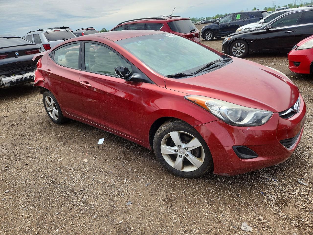 2013 Hyundai Elantra VIN 5NPDH4AE7DH350049 COPART salvage auction — Rear End, IL - SALVAGE CERTIFICATE, sold $625 on 2026-06-30 (photo 4)