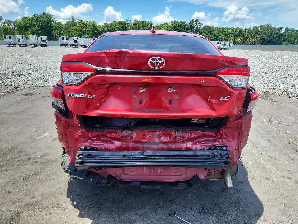 2020 Toyota Corolla VIN JTDEPRAE1LJ058875 COPART salvage auction — REAR END, Fl - Cert Of Title Slvg Rebuildable, sold $3,800 on 2026-07-15 (photo 6)
