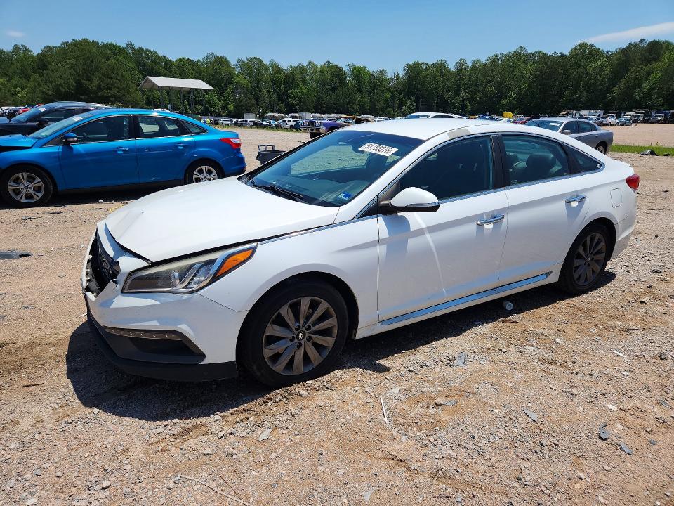 2015 Hyundai Sonata VIN 5NPE34AF3FH082809 COPART salvage auction — FRONT END, Va - Cert Of Title - Salvage, sold $1,500 on 2026-07-06 (photo 1)