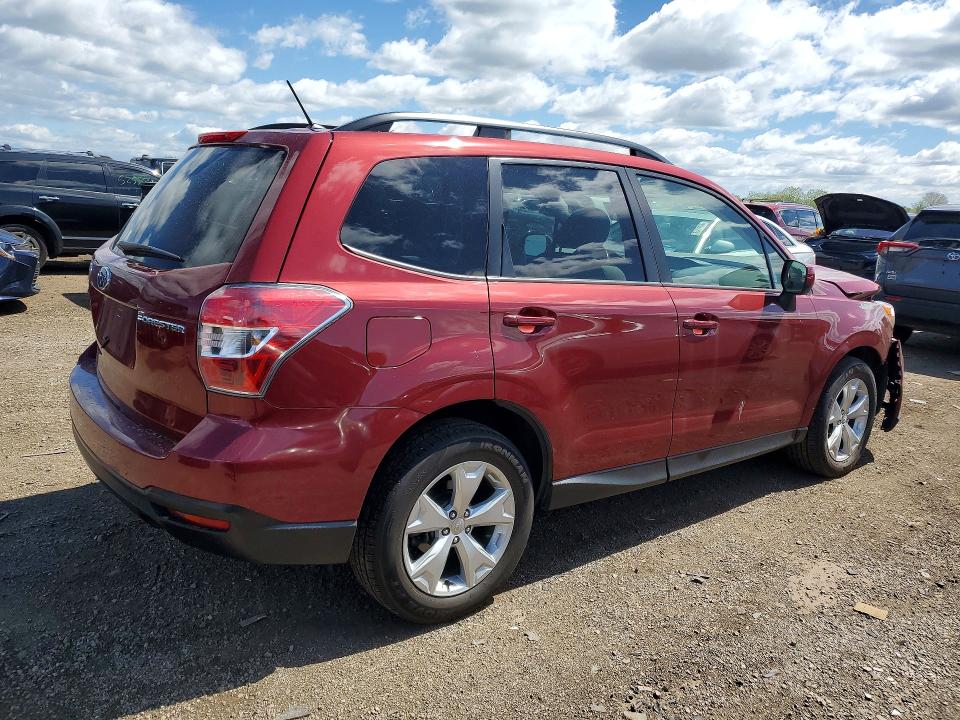 2015 Subaru Forester VIN JF2SJADCXFH827645 COPART salvage auction — FRONT END, Il - Salvage Certificate, sold $2,450 on 2026-07-21 (photo 3)