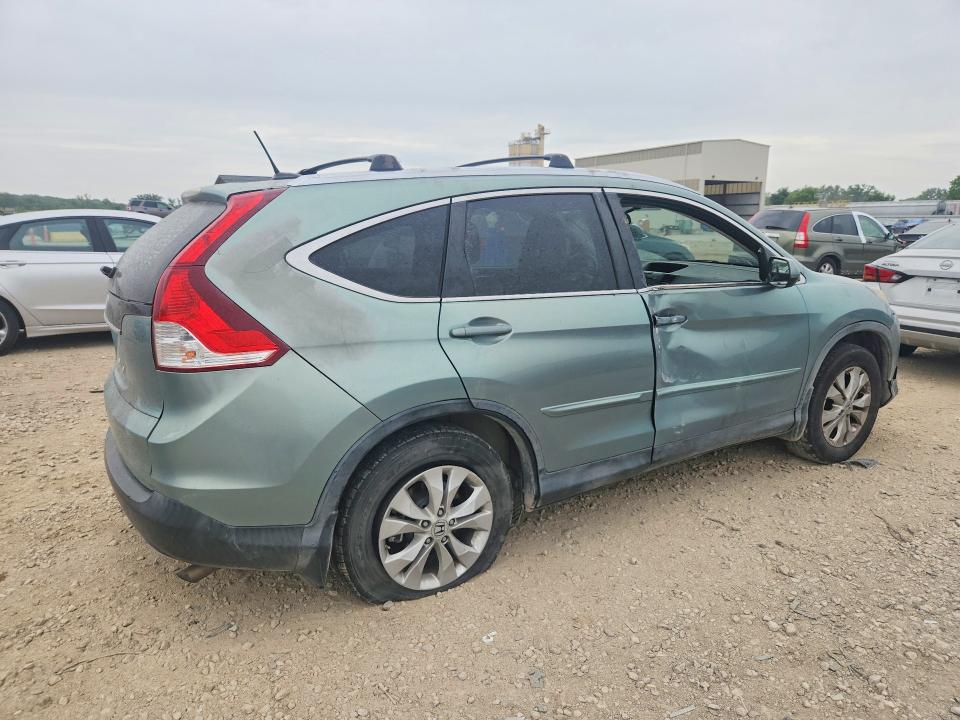 2012 Honda Cr-v VIN JHLRM4H78CC008468 COPART salvage auction — SIDE, Ks - Cert Of Title-Salvage, sold $2,550 on 2026-07-02 (photo 3)