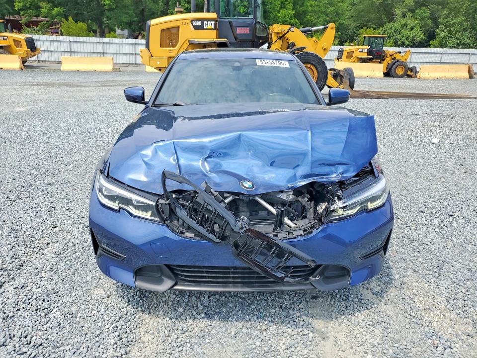 2021 BMW 3er VIN 3MW5R1J01M8B58873 COPART salvage auction — FRONT END, Nc - Salvage Certificate Of Title, sold $11,000 on 2026-07-30 (photo 5)