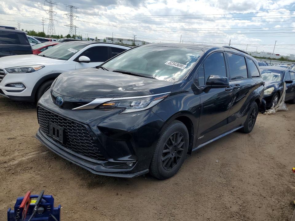 2021 Toyota Sienna VIN 5TDDRKECXMS012195 COPART salvage auction — REAR END, Il - Salvage Certificate, sold $15,500 on 2026-07-02 (photo 1)