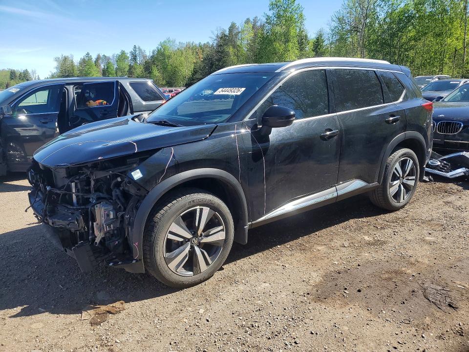 2021 Nissan Rogue VIN JN8AT3DD9MW307667 COPART salvage auction — FRONT END, On - Permit No Brand - Unfit, sold $9,900 on 2026-07-14 (photo 1)