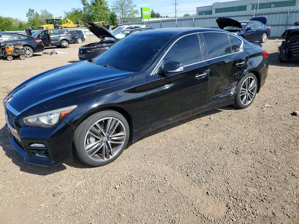 2015 Infiniti Q50 VIN JN1BV7AR7FM414722 COPART salvage auction — SIDE, Il - Salvage Certificate, sold $7,100 on 2026-07-10 (photo 1)