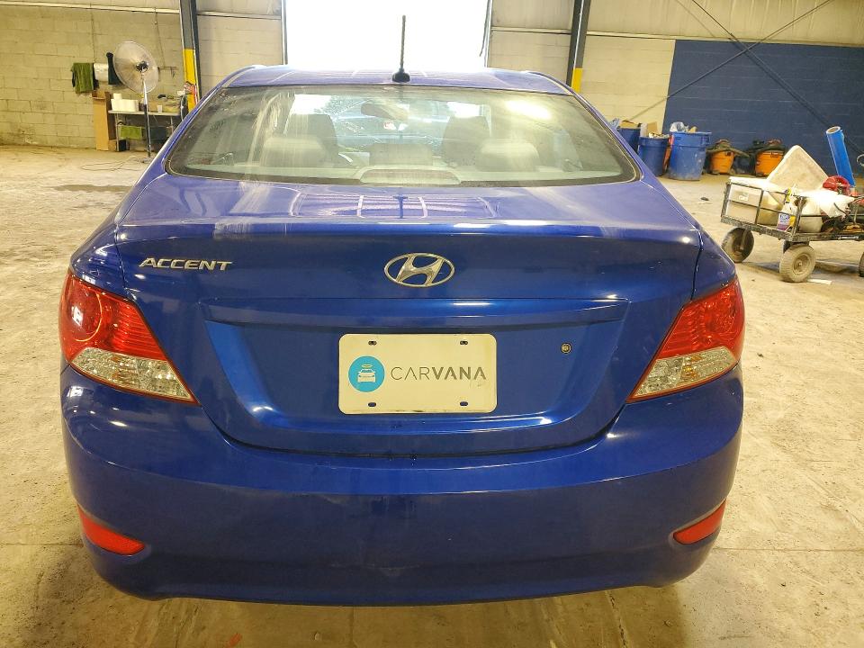 2013 Hyundai Accent VIN KMHCU4AE3DU581507 COPART salvage auction — FRONT END, Pa - Certificate Of Salvage, sold $400 on 2026-07-15 (photo 6)