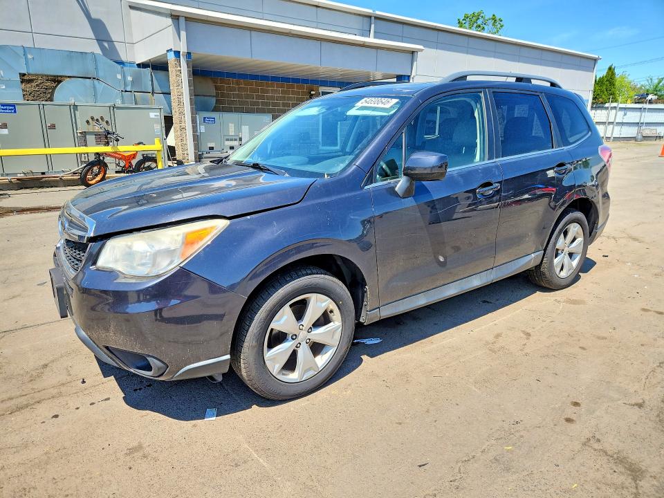 2014 Subaru Forester VIN JF2SJAHCXEH501921 COPART salvage auction — FRONT END, Ct - Cert Of Title-Salvage, sold $1,250 on 2026-07-10 (photo 1)