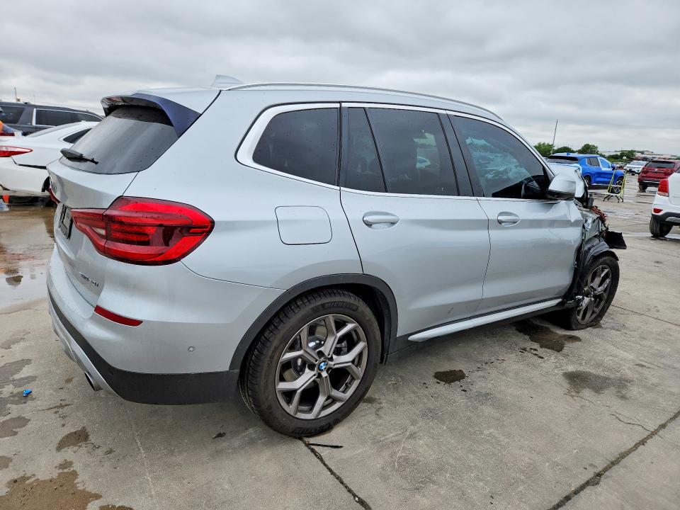 2021 BMW X3 VIN 5UXTY3C06M9G76989 COPART salvage auction — FRONT END, Tx - Salvage Vehicle Title, sold $3,850 on 2026-07-30 (photo 3)