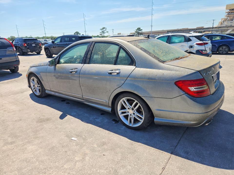 2013 Mercedes-benz C-klasse VIN WDDGF4HB5DA852022 COPART salvage auction — BIOHAZARD/CHEMICAL, La - Certificate Of Title, sold $300 on 2026-08-05 (photo 2)