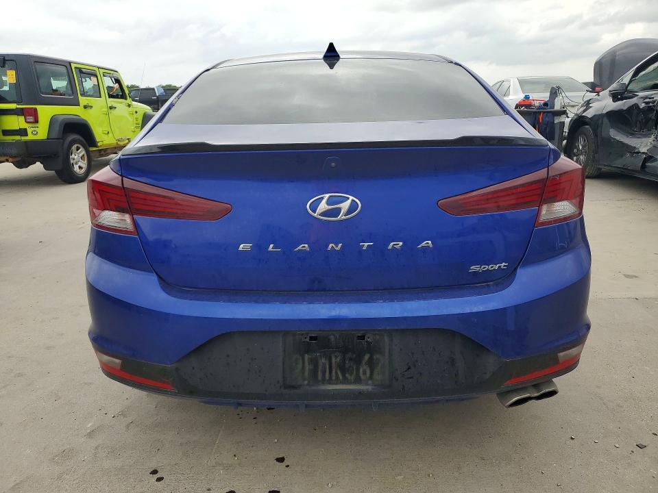2020 Hyundai Elantra VIN KMHD04LB4LU934466 COPART salvage auction — HAIL, Tx - Salvage Vehicle Title, sold $2,550 on 2026-08-03 (photo 6)
