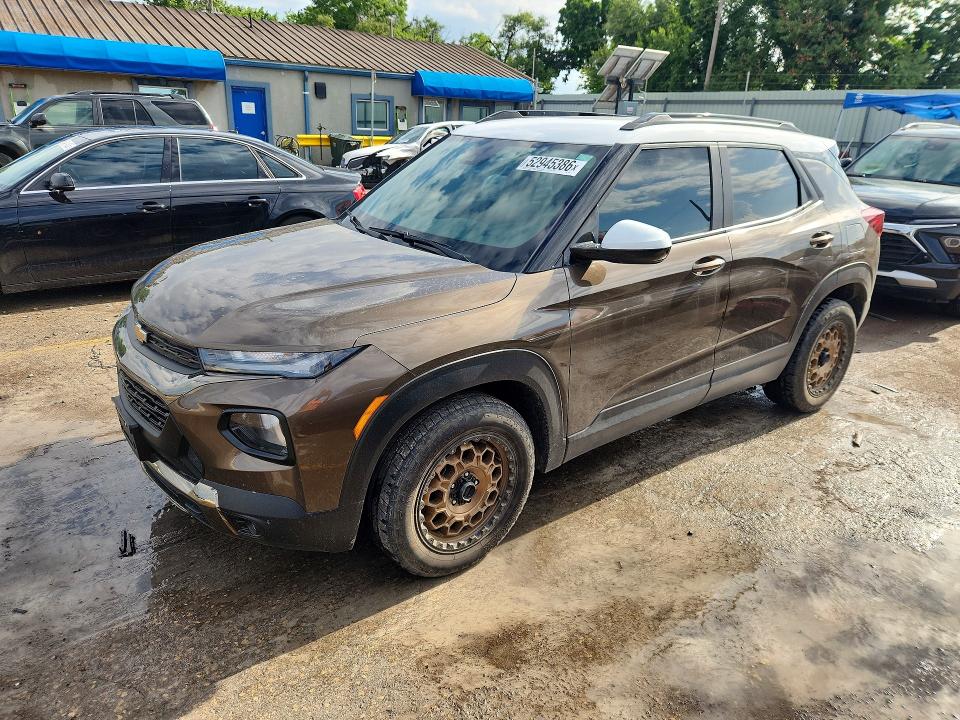 2022 Chevrolet Trailblazer VIN KL79MVSL5NB105321 COPART salvage auction — HAIL, Ks - Cert Of Title-Salvage, sold $7,300 on 2026-07-08 (photo 1)