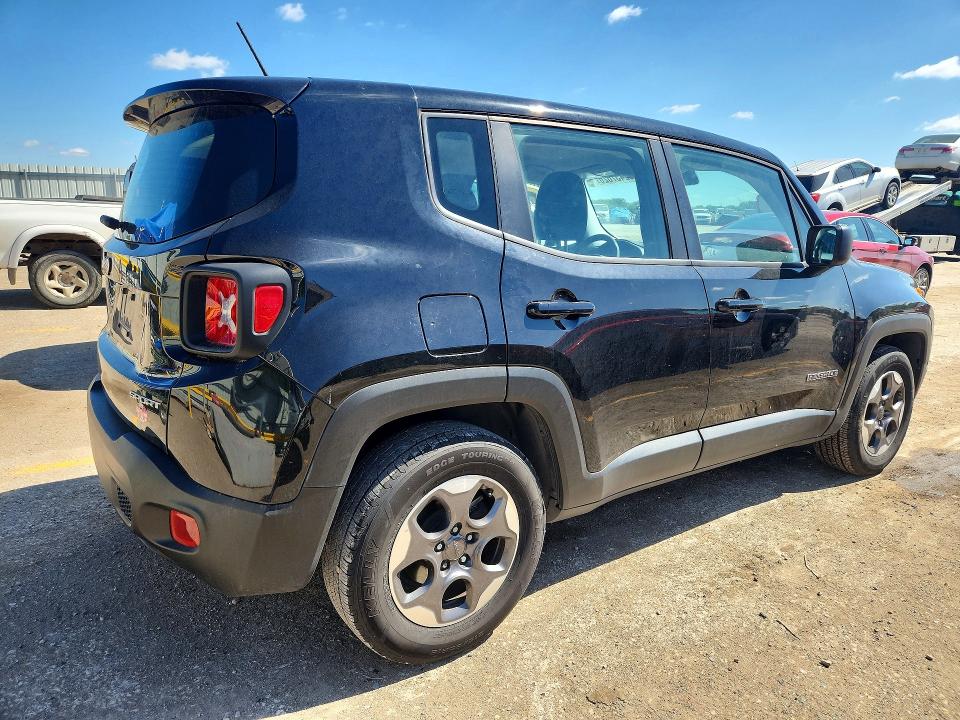 2016 Jeep Renegade VIN ZACCJAAT8GPC61308 COPART salvage auction — HAIL, Ks - Cert Of Title-Salvage, sold $2,300 on 2026-08-03 (photo 3)