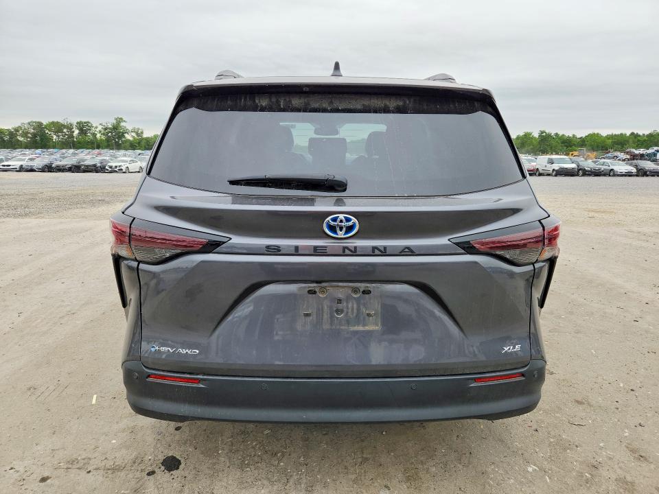 2025 Toyota Sienna VIN 5TDJSKFC0SS173853 COPART salvage auction — FRONT END, Va - Cert Of Title - Salvage, sold $23,400 on 2026-07-22 (photo 6)