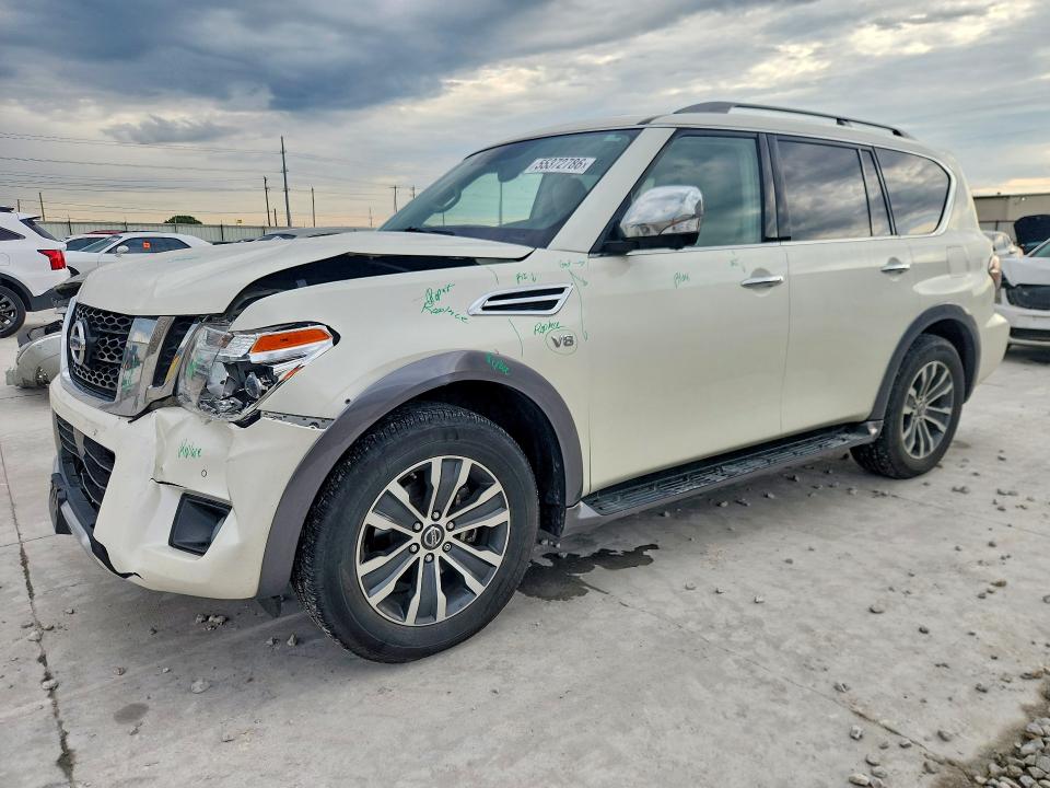 2018 Nissan Armada VIN JN8AY2NC9JX503325 COPART salvage auction — FRONT END, TX - CERTIFICATE OF TITLE, sold $2,650 on 2026-07-28 (photo 1)