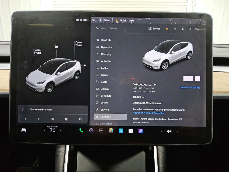 2021 Tesla Model y VIN 5YJYGDEE3MF108260 COPART salvage auction — NORMAL WEAR, AZ - CERT OF TITLE-RESTORED SALVAGE, sold $9,800 on 2026-07-07 (photo 9)