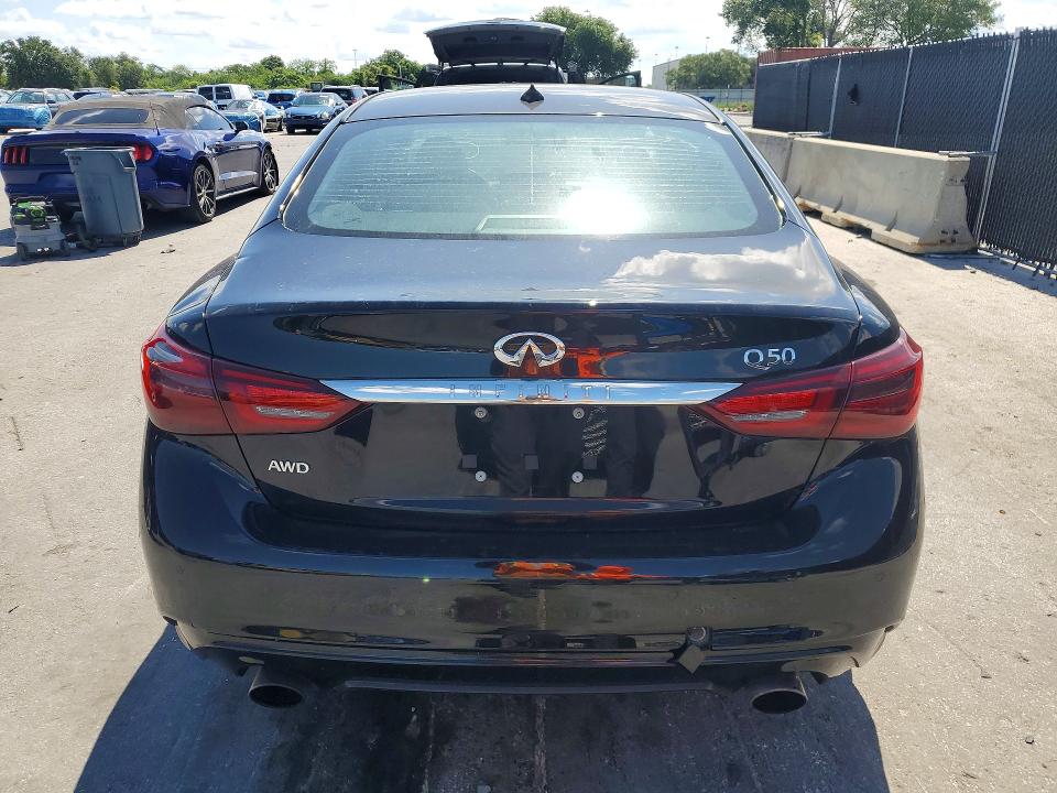 2018 Infiniti Q50 VIN JN1EV7AR4JM440247 COPART salvage auction — MINOR DENT/SCRATCHES, Fl - Cert Of Title-Rebuilt, sold $6,800 on 2026-07-09 (photo 6)