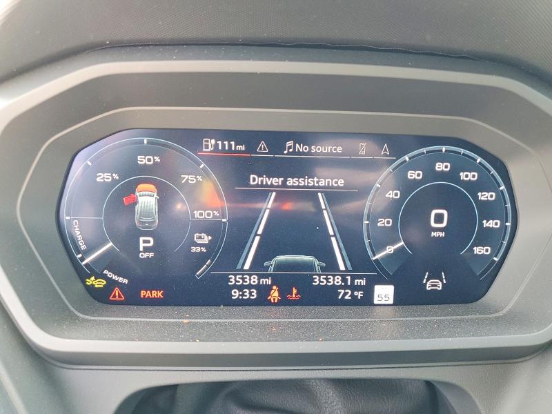 2025 Audi Q4 e-tron VIN WA1LUBFZ6SP065300 COPART salvage auction — FRONT END, Md - Cert Of Salvage < 75% Damage, sold $12,300 on 2026-07-30 (photo 9)