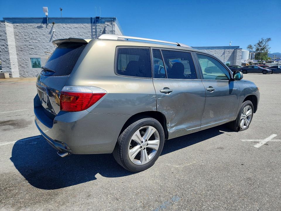 2008 Toyota Highlander VIN JTEDS43A982023330 COPART salvage auction — REAR END, Ca - Salvage Certificate, sold $2,000 on 2026-07-15 (photo 3)
