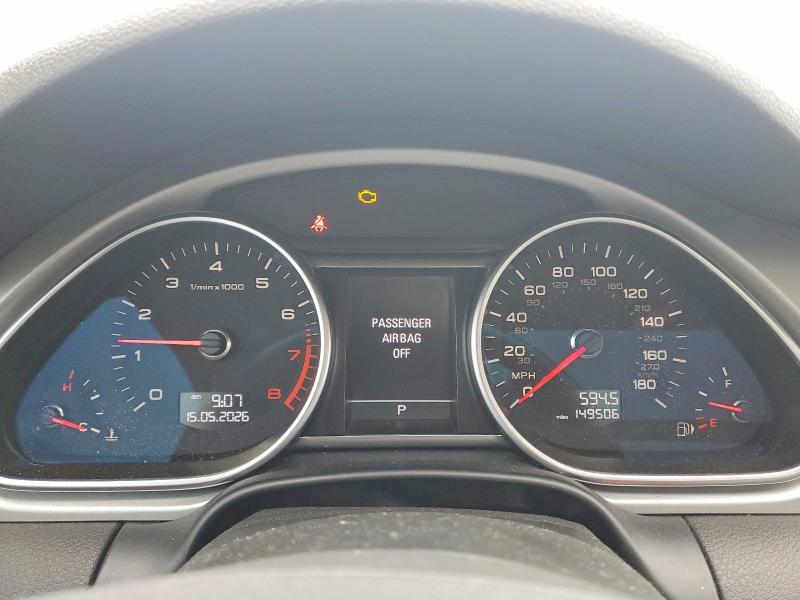 2012 Audi Q7 VIN WA1LGAFE5CD002903 COPART salvage auction — FRONT END, Il - Salvage Certificate, sold $1,550 on 2026-07-24 (photo 9)