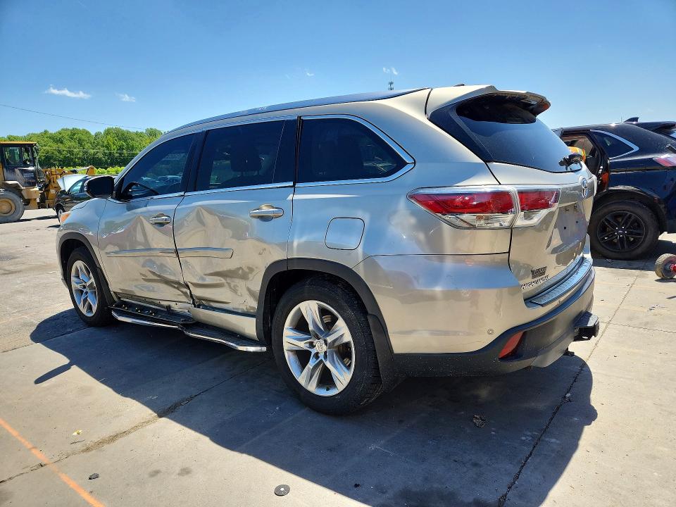 2015 Toyota Highlander VIN 5TDDKRFH8FS200742 COPART salvage auction — SIDE, Ky - Cert Of Title-Salvage, sold $8,300 on 2026-07-09 (photo 2)