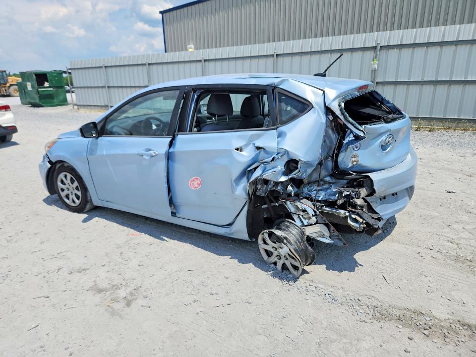 2012 Hyundai Accent VIN KMHCT5AE1CU004899 COPART salvage auction — REAR END, Nc - Salvage Certificate Of Title, sold $475 on 2026-07-29 (photo 2)