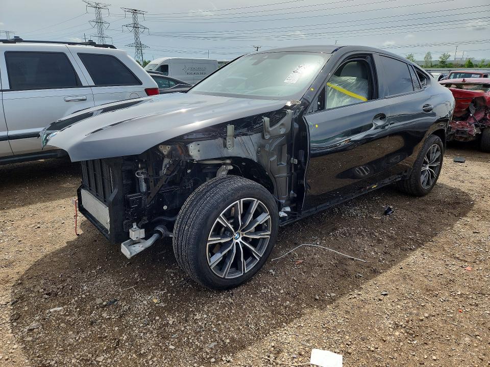 2023 BMW X6 VIN 5UXCY6C03P9P95750 COPART salvage auction — FRONT END, Il - Salvage Certificate, sold $1,150 on 2026-07-21 (photo 1)