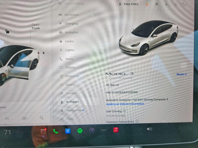 2018 Tesla Model 3 VIN 5YJ3E1EA6JF035196 COPART salvage auction — FRONT END, Or - Salvage Title Certificate, sold $600 on 2026-07-21 (photo 9)