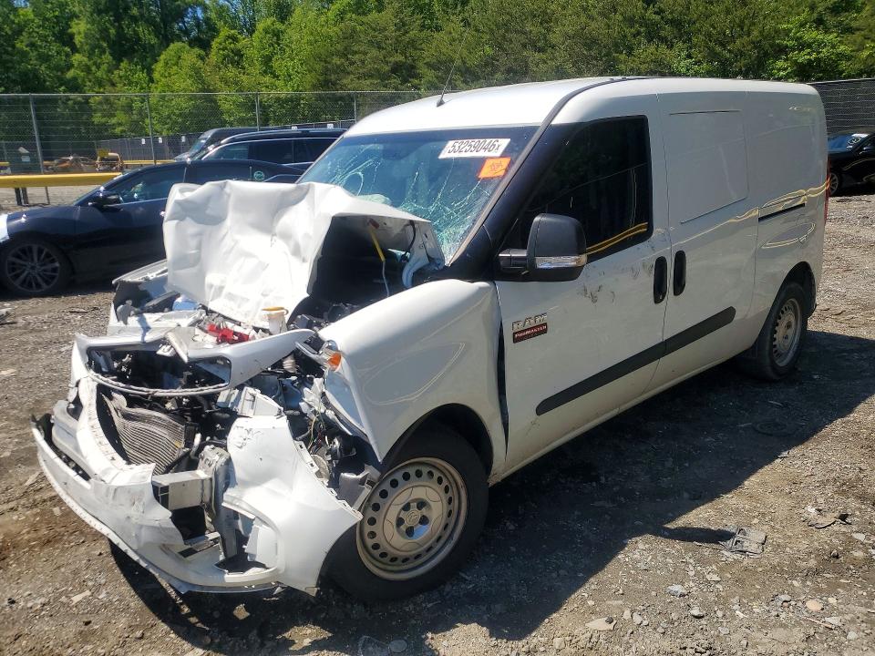 2022 Ram Promaster city VIN ZFBHRFAB9N6Y54388 COPART salvage auction — FRONT END, Md - Cert Of Salvage > 75% Damage, sold $900 on 2026-07-29 (photo 1)