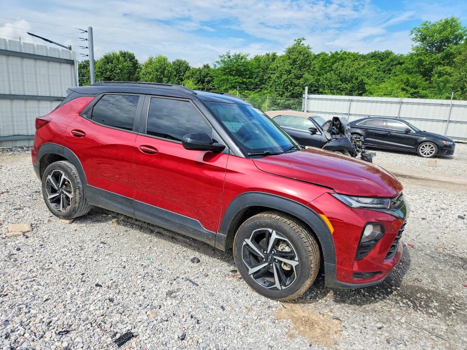 2021 Chevrolet VIN KL79MTSL6MB040353 COPART salvage auction — HAIL, Ar - Cert Of Title-Salvage, sold $3,500 on 2026-07-27 (photo 4)