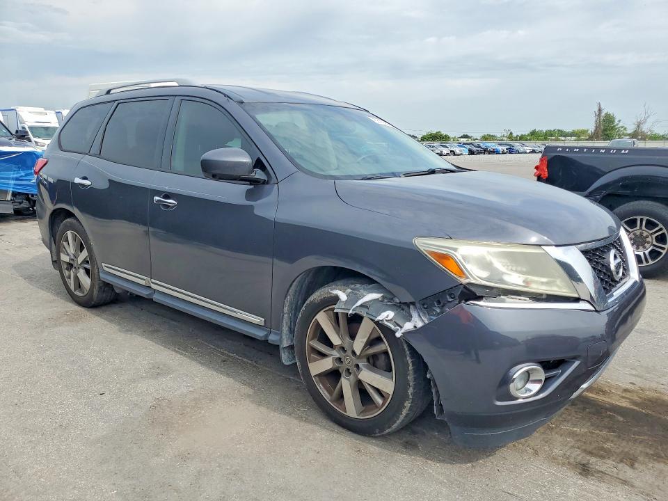 2014 Nissan Pathfinder VIN 5N1AR2MN6EC710503 COPART salvage auction — FRONT END, Nj - Certificate Of Title, sold $1,350 on 2026-07-09 (photo 4)