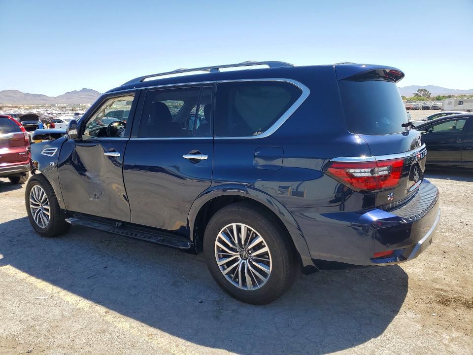 2022 Nissan Armada VIN JN8AY2BC1N9160959 COPART salvage auction — FRONT END, Nv - Salvage Title, sold $5,300 on 2026-07-09 (photo 2)