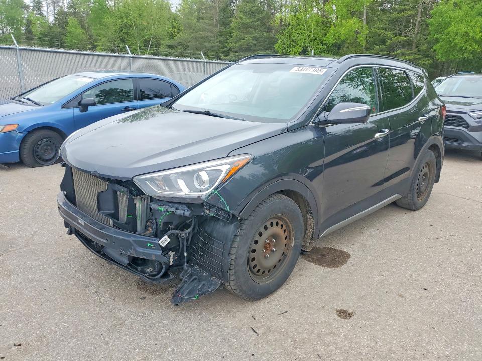 2018 Hyundai Santa fe VIN 5XYZUDLA1JG531906 COPART salvage auction — FRONT END, On - Permit Salvage, sold $575 on 2026-07-23 (photo 1)