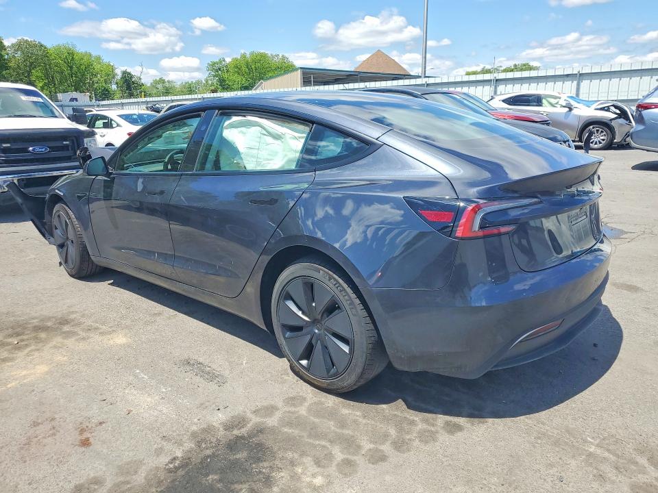 2025 Tesla Model 3 VIN 5YJ3E1EA9SF980158 COPART salvage auction — FRONT END, Nj - Cert Of Title-Salvage, sold $7,200 on 2026-07-28 (photo 2)