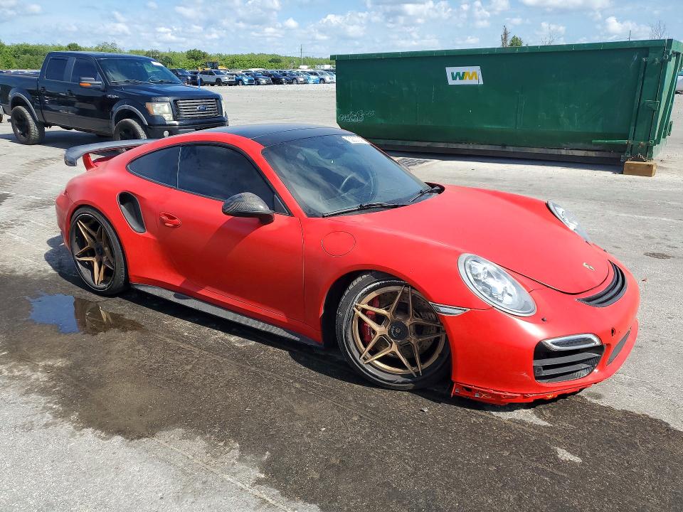 2014 Porsche 911 VIN WP0AD2A96ES166777 COPART salvage auction — FRONT END, Fl - Cert Of Title Slvg Rebuildable, sold $62,000 on 2026-08-06 (photo 4)