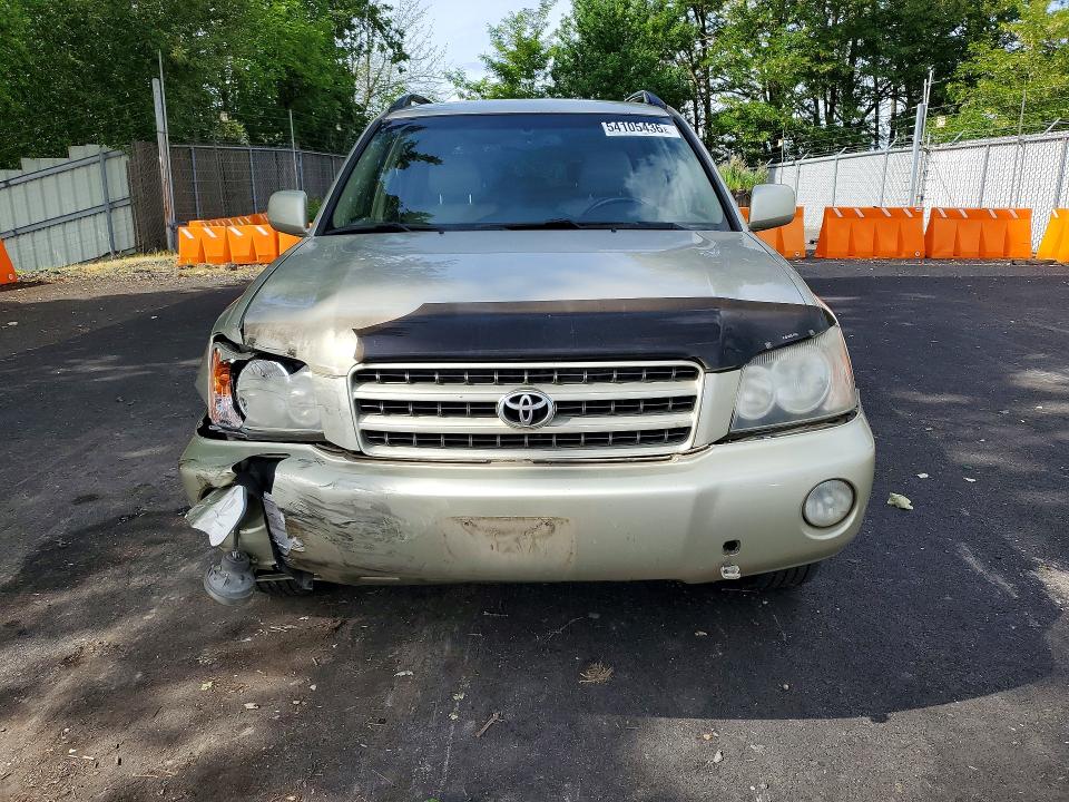 2002 Toyota Highlander VIN JTEHF21A920069515 COPART salvage auction — FRONT END, Or - Salvage Title Certificate, sold $600 on 2026-07-29 (photo 5)