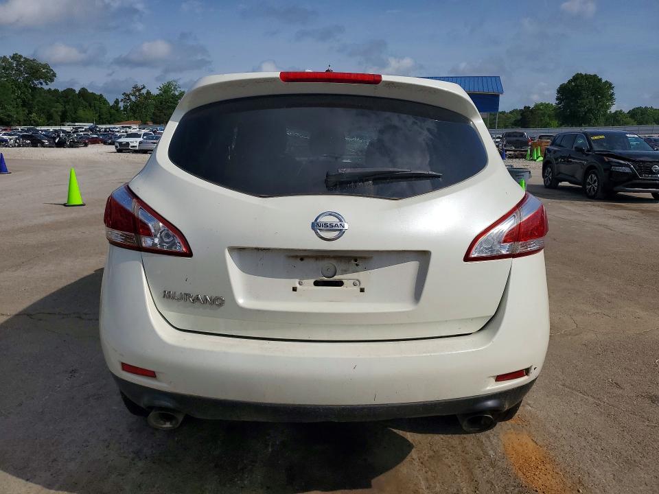 2012 Nissan Murano VIN JN8AZ1MU0CW113689 COPART salvage auction — ROOF, MS - CERT OF TITLE-SALVAGED, sold $250 on 2026-07-10 (photo 6)