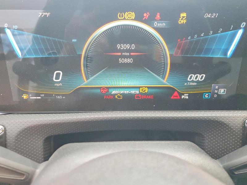 2022 Mercedes-benz Cla-klasse amg VIN W1K5J5DB9NN278309 COPART salvage auction — FRONT END, Il - Salvage Certificate, sold $12,700 on 2026-07-30 (photo 9)