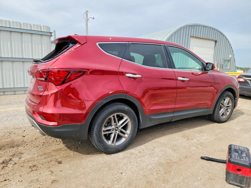 2017 Hyundai Santa fe VIN 5XYZTDLB2HG440293 COPART salvage auction — HAIL, Ks - Cert Of Title-Salvage, sold $4,000 on 2026-07-08 (photo 3)