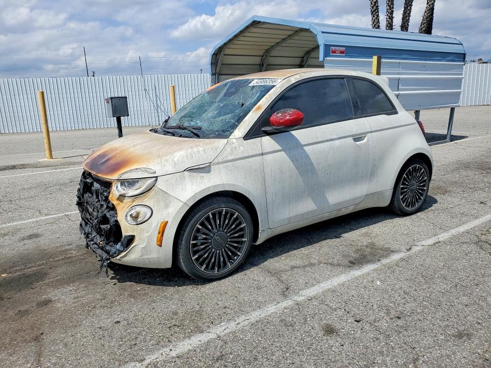 2024 Fiat 500e VIN ZFAFFAA45RX209956 COPART salvage auction — BURN, Ca - Salvage Certificate, sold $2,950 on 2026-07-17 (photo 1)