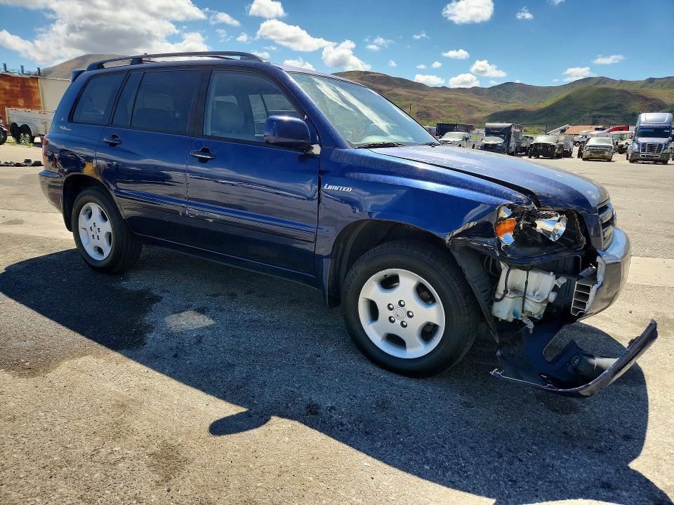2005 Toyota Highlander VIN JTEEP21AX50100856 COPART salvage auction — FRONT END, CA - SALVAGE CERTIFICATE, sold $675 on 2026-07-24 (photo 4)