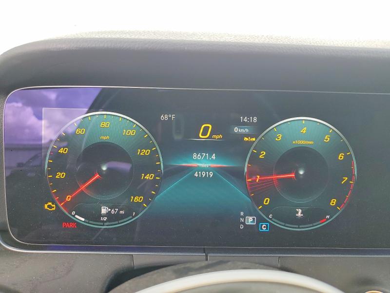 2023 Mercedes-benz E-klasse VIN W1KZF8DB0PB187132 COPART salvage auction — FRONT END, Ca - Salvage Certificate, sold $20,000 on 2026-07-02 (photo 9)