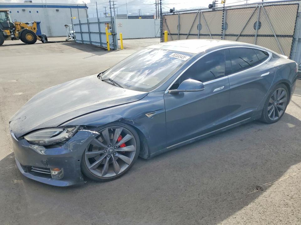 2016 Tesla Model s VIN 5YJSA1E43GF141454 COPART salvage auction — FRONT END, Ca - Salvage Certificate, sold $4,800 on 2026-07-22 (photo 1)